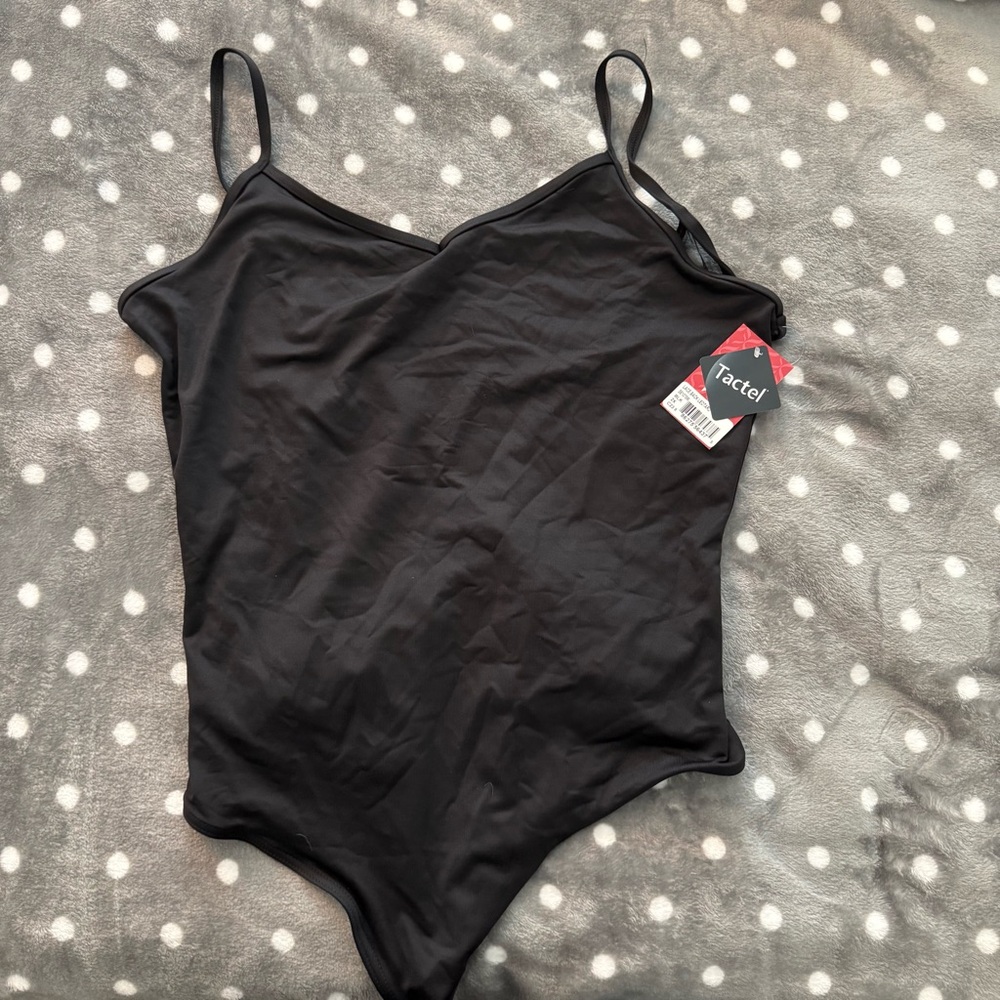 Capezio Black Spaghetti-Strap Leotard
